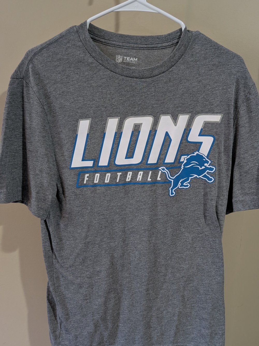 Men's - Detroit Lions Gray Graphic T‑Shirt - Short Sleeve